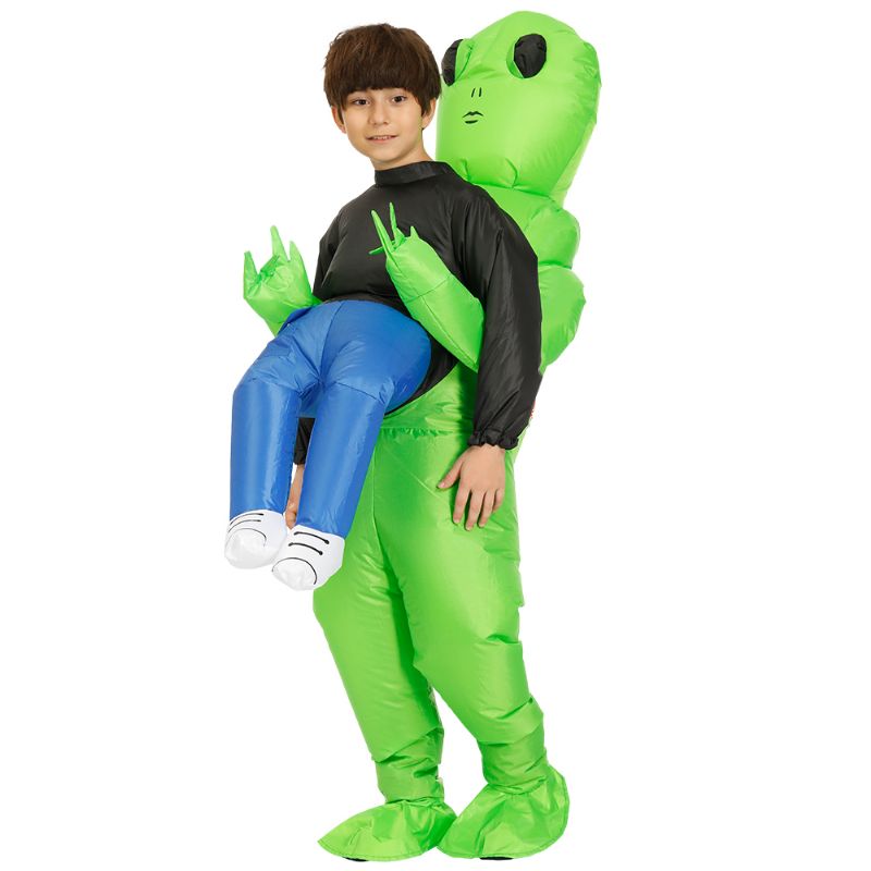 Hot Green Alien Kostim Na Napuhavanje Cosplay Funny Blow Up Suit Party Fancy Dress Halloween Za Odraslu Djecu