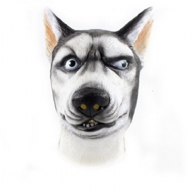 Komična Sibirski Haski Pas Nova 3d Životinjska Maska Od Lateksa