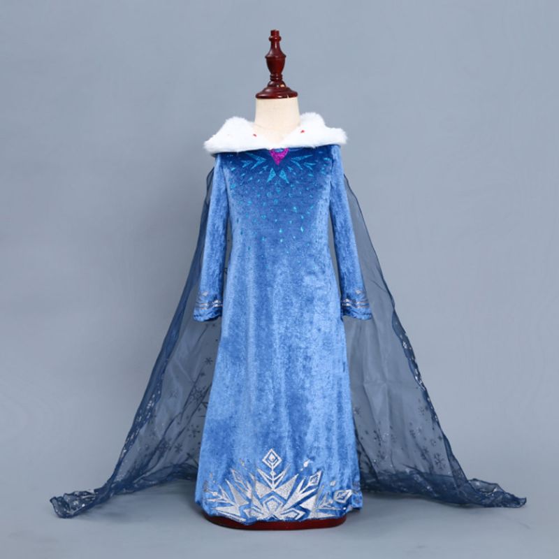 Kostimi Princeze Snježne Kraljice Elsa Anna Cosplay Haljina S Prekrasnim Ogrtačem Za Djevojčice Na Zabavi