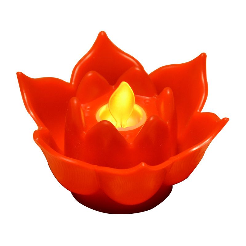 Led Elektronička Svijeća Lotus Lampa Swing Movement Kreativna Svjetiljka Želja Budistička Plastična Simulacija Svijeće