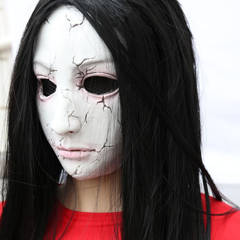 Maska Za Noć Vještica Horor Ukleta Kuća Bijeg Iz Sobe Kostur Ženski Duh Zombi Duh Kapuljača
