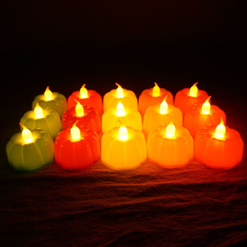 Noć Vještica Pumpkin Lampion Svijeća Dekoracija Rekviziti Vjenčanje Atmosfera Led Elektronička