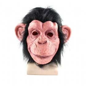 Nova Lateks Gumena Jeziva Čimpanza Majmun Gorila Maska Za Glavu Kostima Za Noć Vještica Crna
