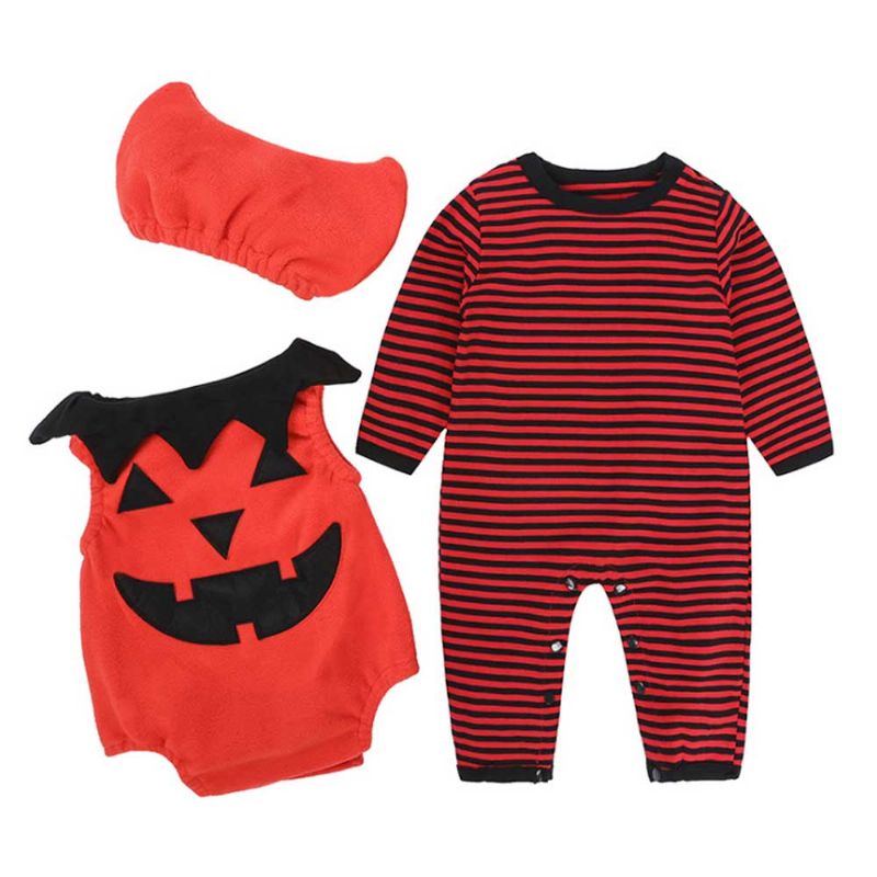 Odijelo Od 3 Komada Odjeća Za Bebe U Stilu Noći Vještica Za U Jesen I Zimu Od Bundeve Za Noć