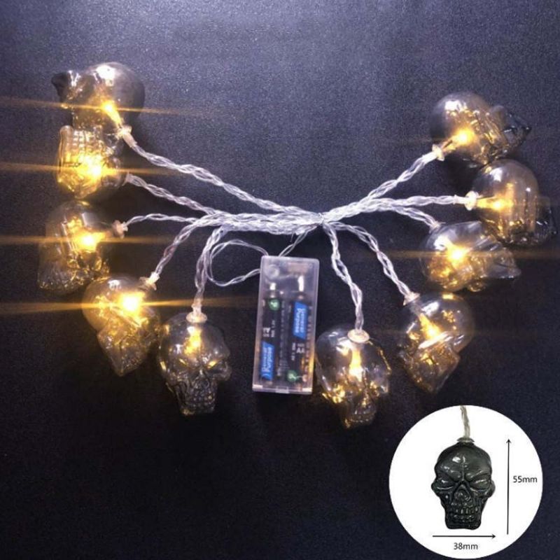 Skeleton Ghost Led String Light Series Za Halloween's Day Decoration Pumpkin Lights Skull Halloween Lighting Chains Spirit Festival Šarena Svjetla