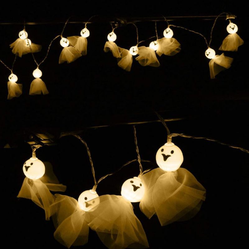 Skeleton Halloween Decoration String Light Battery 10m 6m 3m 2m 1m Lights For Festival Party Indoor And Outdoor