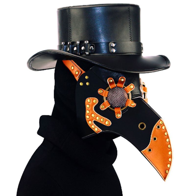 Steampunk Plague Doctor Ptičja Maska Dugi Nos I Kljun Pu Kožna Za Cosplay Noć Vještica Božićni Kostim Rekviziti