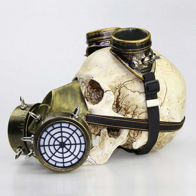 Steampunk Plinska Maska Zakovice Naočale Od Smole Kostur Ratnik Posmrtna Maskarada Cosplay Dodaci Za Zabavu Za Noć Vještica Poklon