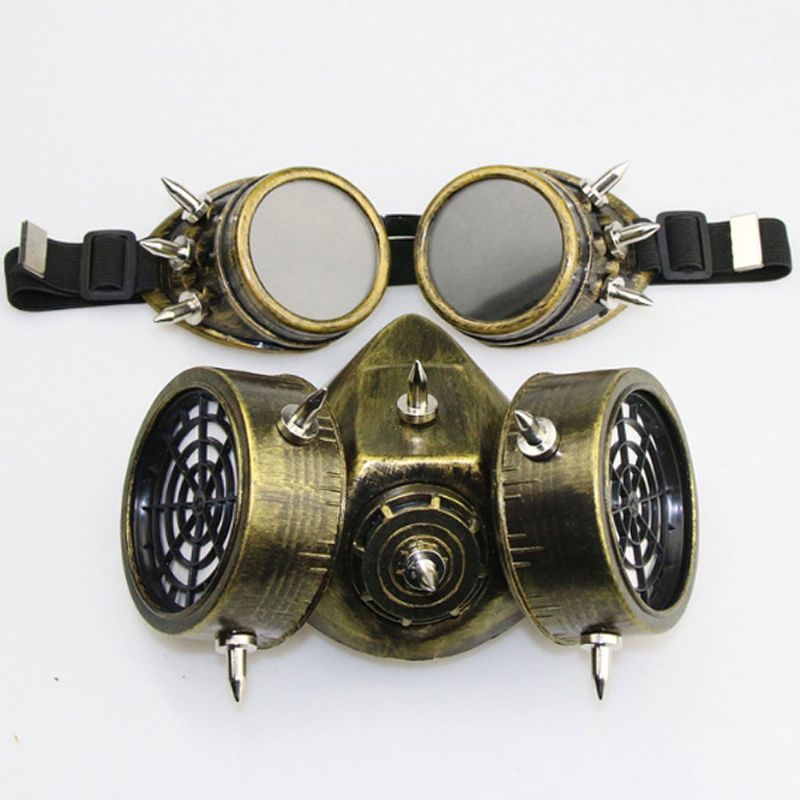 Steampunk Plinska Maska Zakovice Naočale Od Smole Kostur Ratnik Posmrtna Maskarada Cosplay Dodaci Za Zabavu Za Noć Vještica Poklon