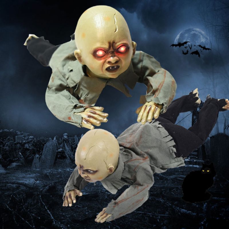 Užasan Halloween Bar Spook House Decoration Crawling Baby Ghost Ornament Rekvizit Sa Zvučnim Senzorom Za Dodir