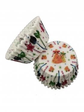 100kom Muffina Božićno Zvono Kolačići Papirnate Čašice Kućište Otporno Na Ulje Kućni Diy Alat Za Pečenje
