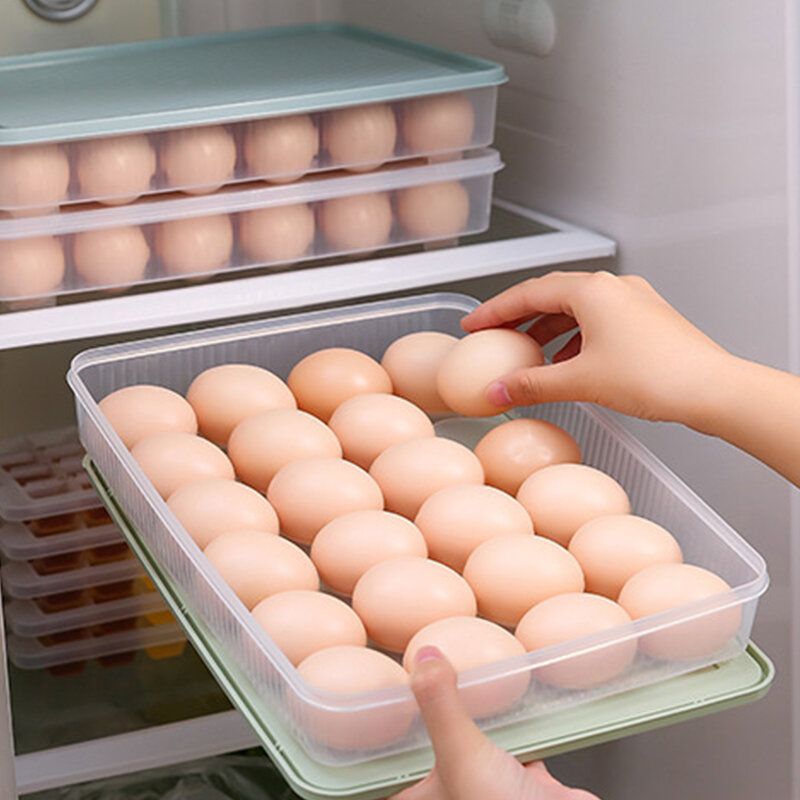 24 Rešetkasti Hladnjak Organizator Posude Kuhinja Prijenosna Kutija Za Odlaganje Plastična Pladanj