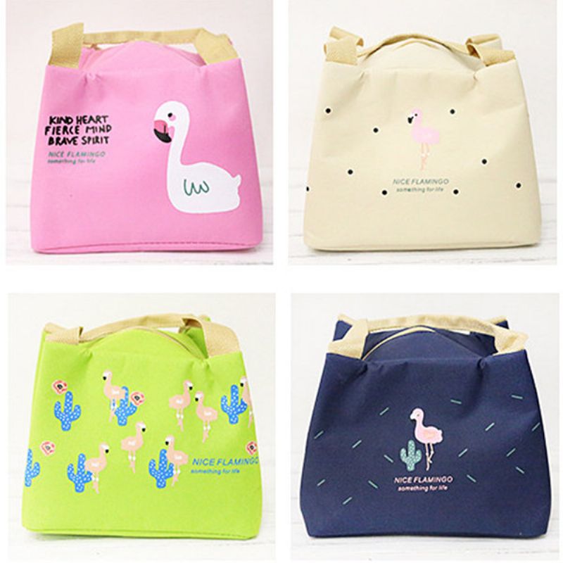 Flamingo Insulation Lunch Box Bag Shopping Tote Bag Momy Bag