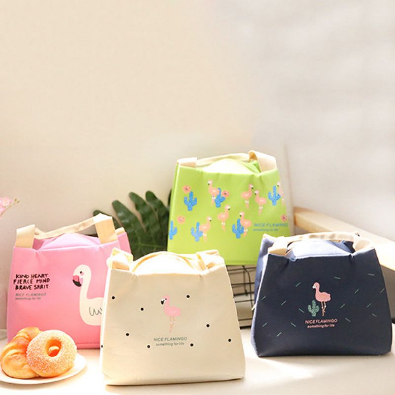 Flamingo Insulation Lunch Box Bag Shopping Tote Bag Momy Bag