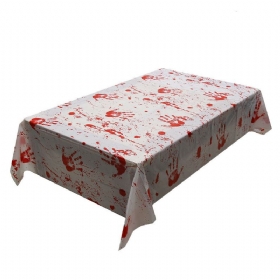 Halloween Stol Mat Hand Blood Horror Decor Party