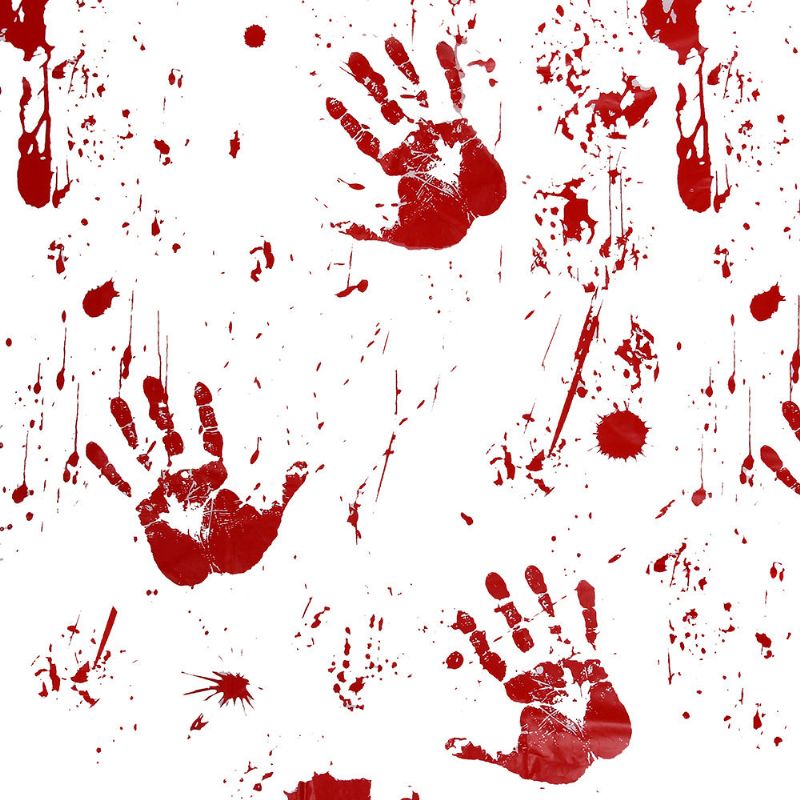 Halloween Stol Mat Hand Blood Horror Decor Party