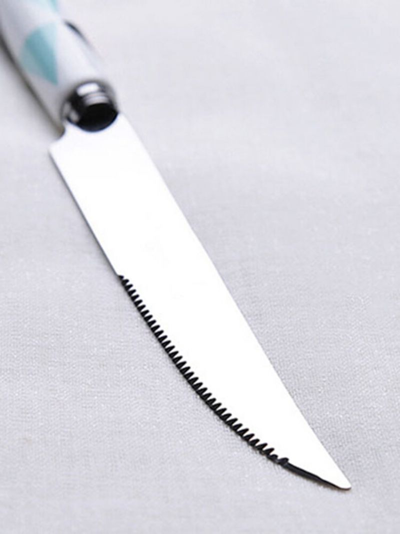Jednostavan Nordijski Vestern Pribor Za Jelo Keramička Drška Zapadnjački Nož Od Nehrđajućeg Čelika Žlica Vilica Odrezak