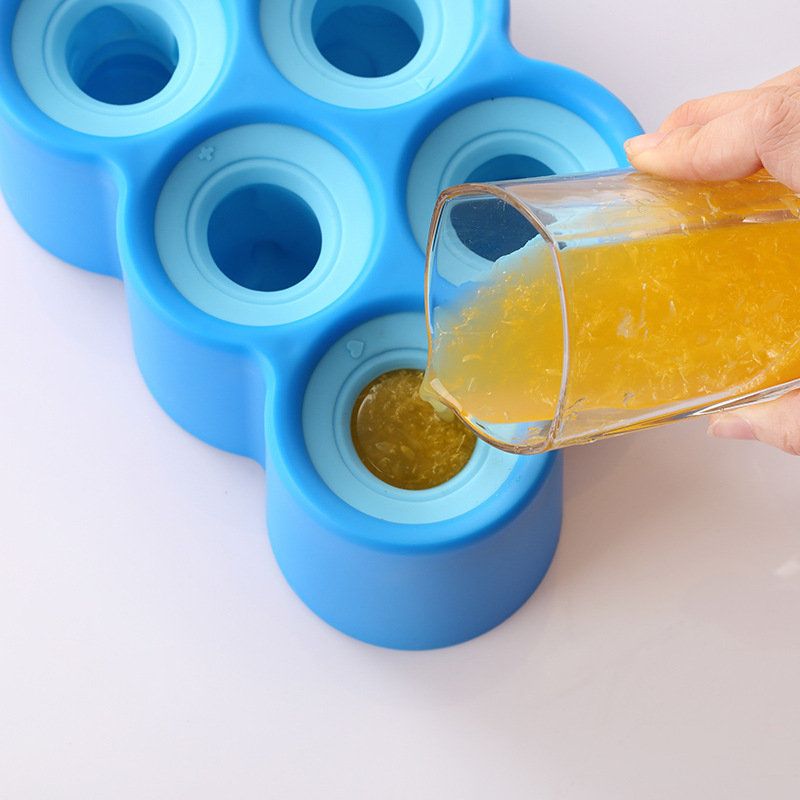 Kcasa Kc-it06 Diy Silikonski Kalup Za Sladoled U Obliku Ribe Sa 6 Udubljenja Aparat Za Izradu Štapića Za Led Kuhinjski Alati