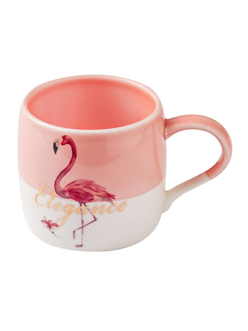 Keramička Kreativna Čaša S Flamingo Uzorkom U Nordijskom Stilu U Boji Za Vodu I Mlijeko