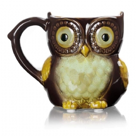 Keramička Šalica Za Kavu Funny Owl Šalice Za Čaj Slatka Jutarnje Kave Owl 12 Oz