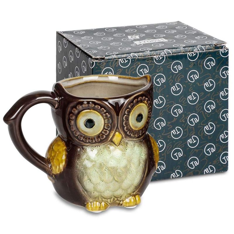 Keramička Šalica Za Kavu Funny Owl Šalice Za Čaj Slatka Jutarnje Kave Owl 12 Oz