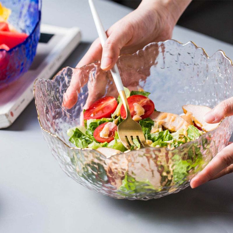 Kreativna Prozirna Staklena Zdjela Za Voće Europska Moderna Za Desert Za Salatu Od Povrća