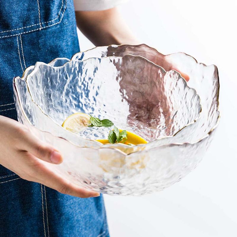 Kreativna Prozirna Staklena Zdjela Za Voće Europska Moderna Za Desert Za Salatu Od Povrća