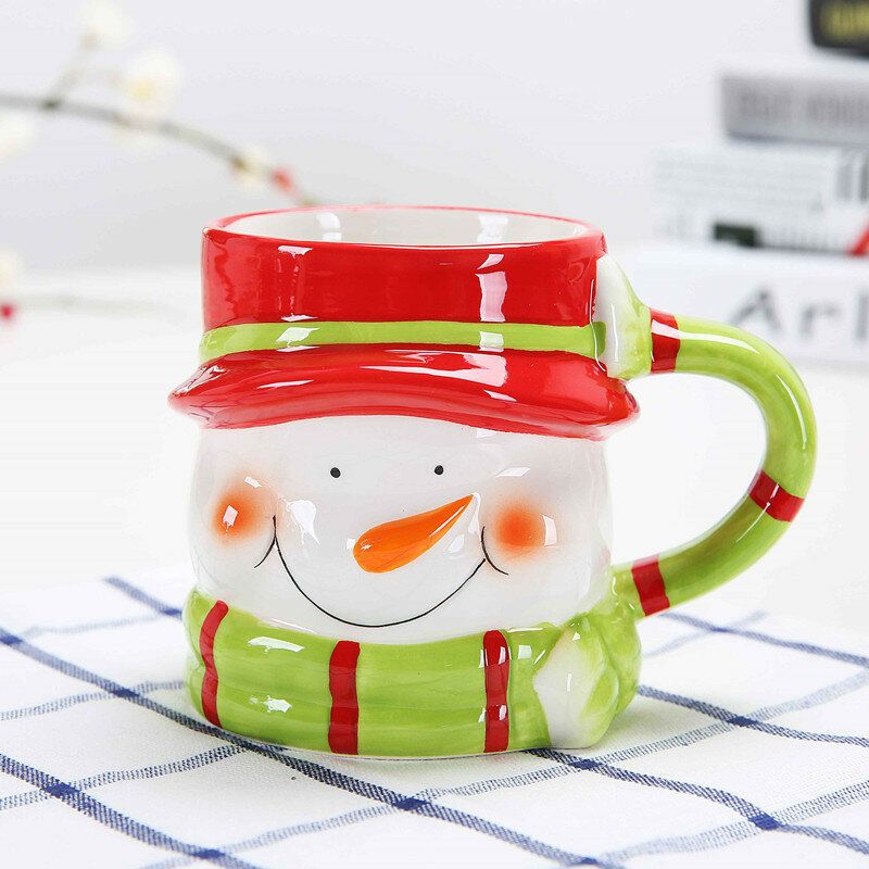 Kreativni Božićni Dar Keramičke Šalice Za Čaj Posude Za Vodu I Za Kavu Od Porculana Vrhunske Kvalitete