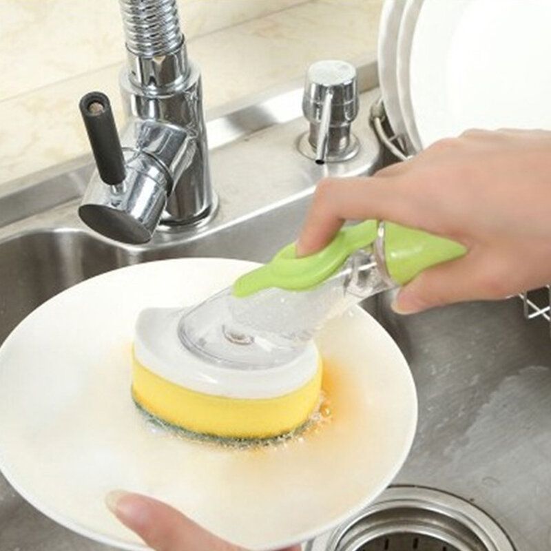 Kuhinjska Četka Za Čišćenje S Automatskim Raspršivanjem Tekućina Za Pranje Posuđa Višenamjenska S Dugom Ručkom
