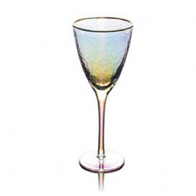 Lon-plated With Hammer-eded Design Glass Čaša Za Crno Vino Obiteljska Za Šampanjac Za Koktele