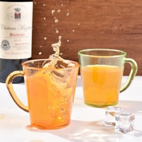 Šalice Za Sok S Ručkom U Obliku Slova C Prozirne Izvrsne Staklene Plastične Čaše Za Kavu Sok Alkoholna Pića