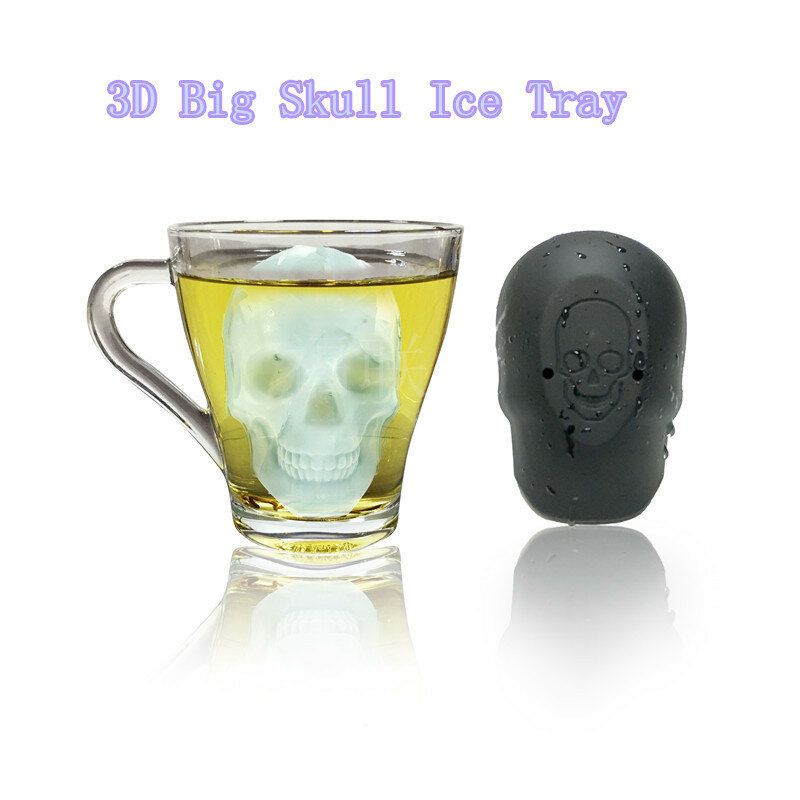 Silikonski Kalup Za Led S Jednom Rupom Skull Ice Lattice Creative Horror Big Ice Thenked Ledomat