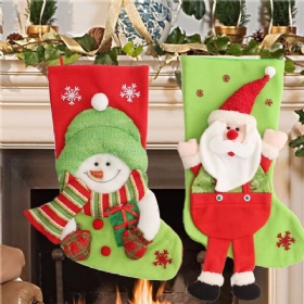 Novogodišnja Vintage Božićna Čarapa Vreća Za Snjegovića Poklon Ukrasne Čarape