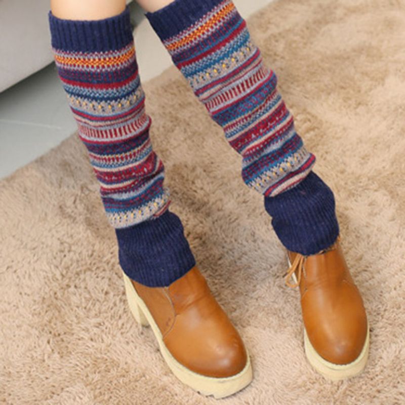 Ženske Kompresijske Čarape Vintage Prugaste Modne U Boji