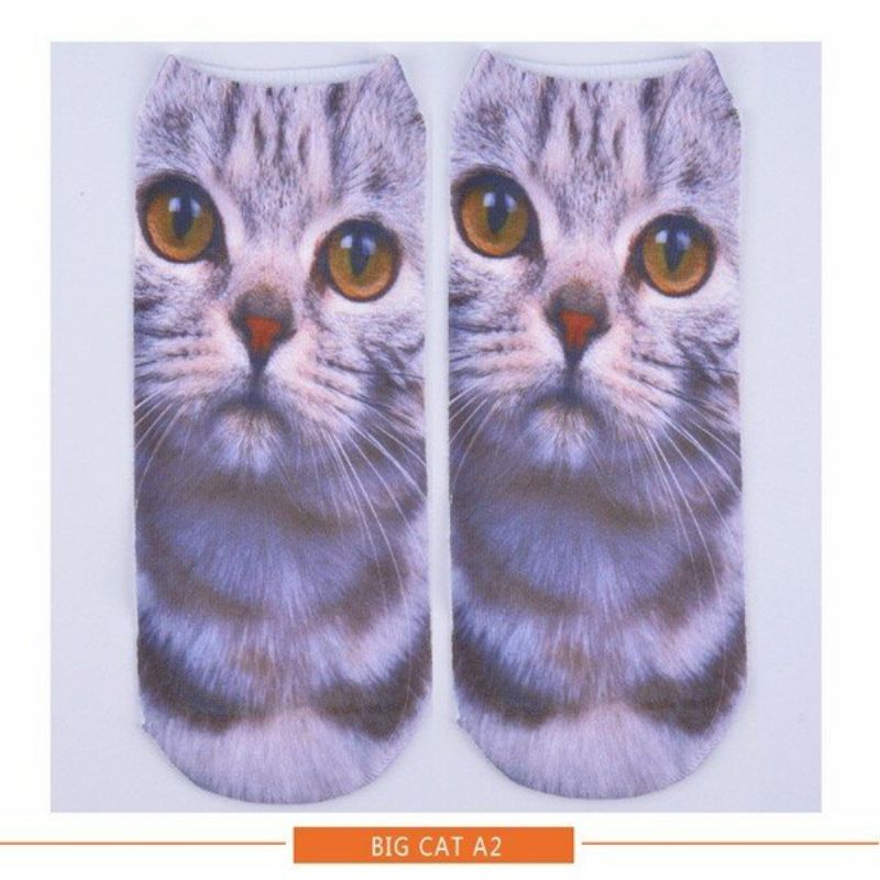 Ženske Slatke 3d Čarape S Crtanim Mačkama I Kratke Za Gležnjeve
