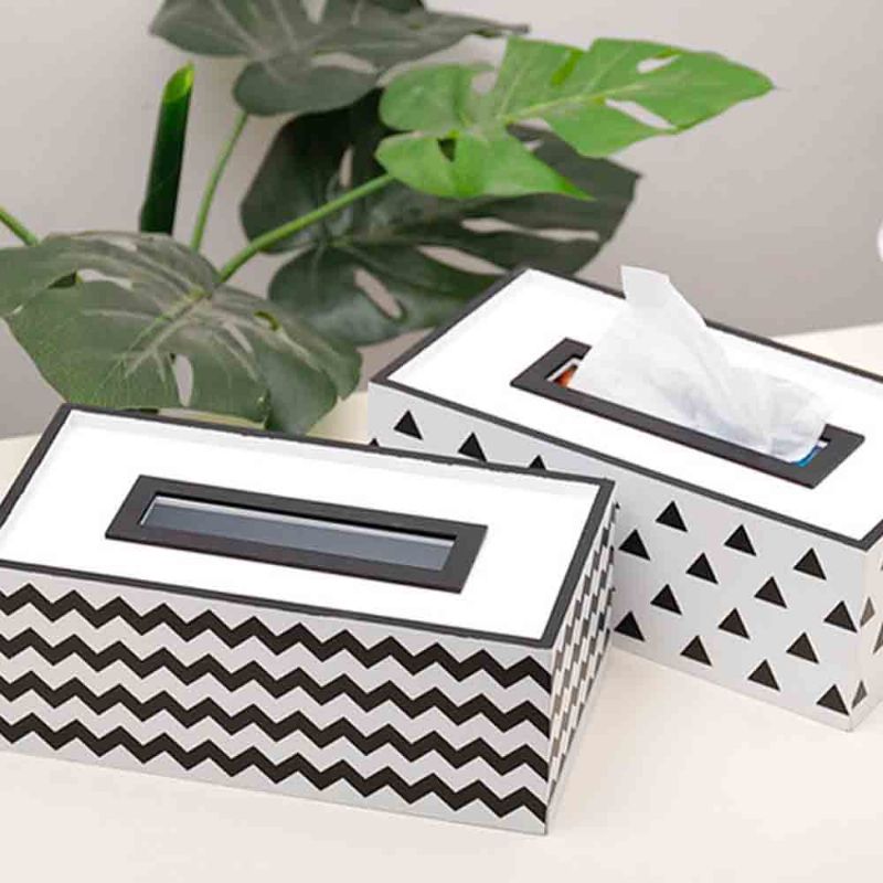 Kutija Nordijskog Jednostavnog Stila Drvena Posuda Za Pohranu Papirnatih Ručnika S Dizajnom Otvora Za Povlačenje I Prekrasnim Tiskom