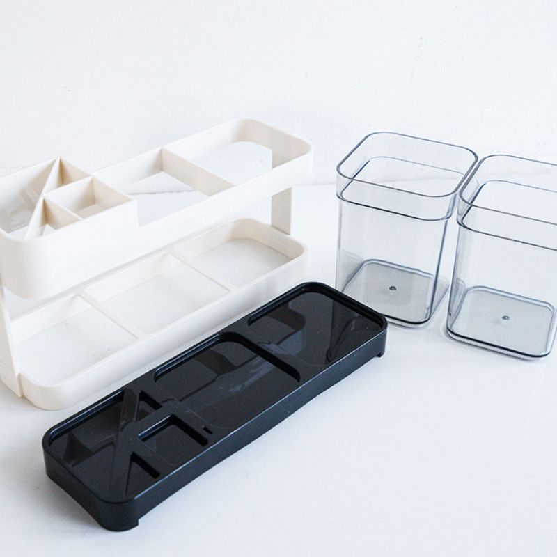 Odvojivi Plastični Držač Četkice Za Zube S Policom Za Pohranu Pribora Za Pranje Čaša Za Upotrebu U Kućanstvu