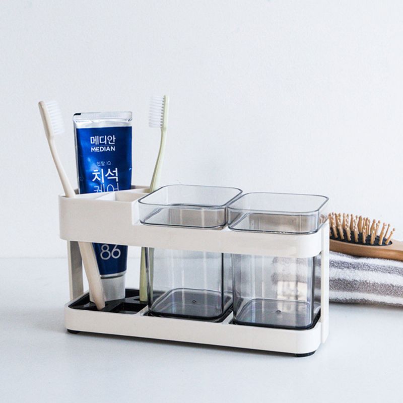 Odvojivi Plastični Držač Četkice Za Zube S Policom Za Pohranu Pribora Za Pranje Čaša Za Upotrebu U Kućanstvu