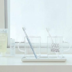 Stakleni Držač Četkice Za Zube Kupaonska Prozirna Šalica Velikog Kapaciteta Korejska Za Pranje Ins Gazišta Modna Za Odrasle
