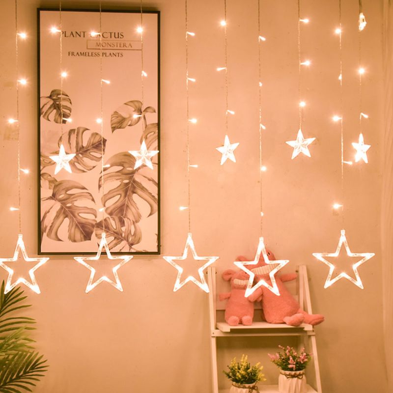 3m Twinkle Star String Lights Vodootporna Zvjezdana Svjetla Za Zavjese S Promjenom Boje Za Vjenčanje Božićni Kućni Vrt Party Festivalska Dekoracija