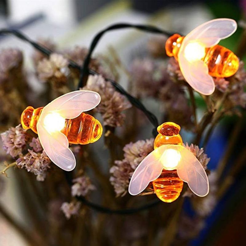 7m 50 Led Svjetiljka U Obliku Božićne Pčele Vanjska Dekorativna Rasvjeta Na Solarni Pogon Vodootporna