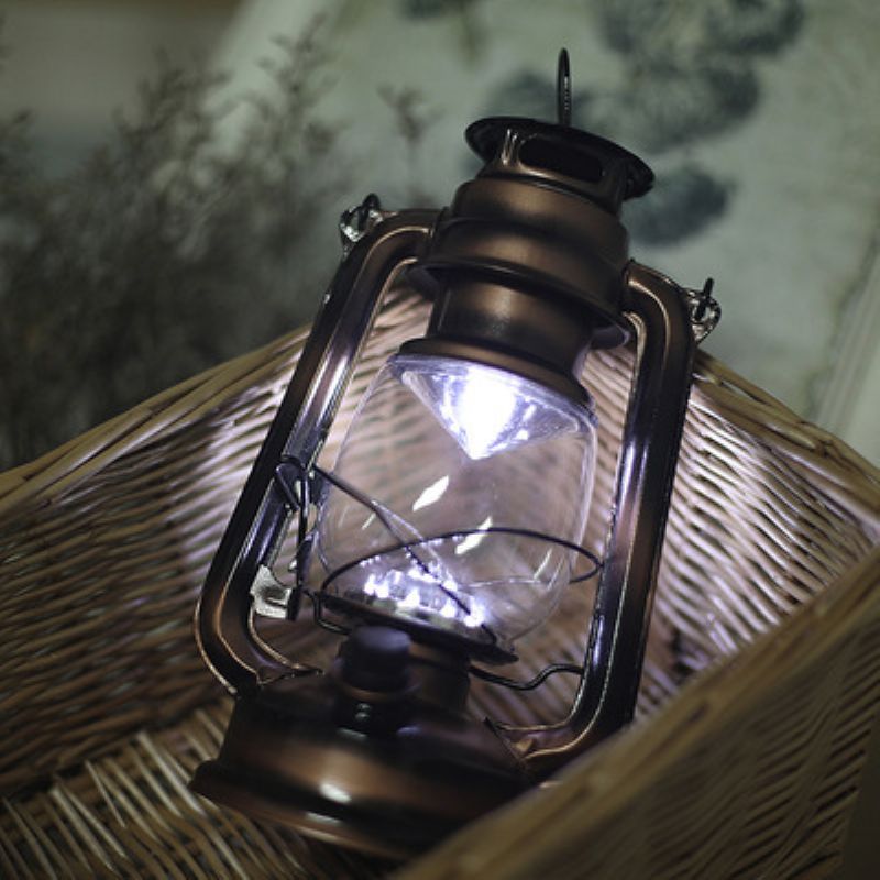 Antikna Petrolejska Svjetiljka Retro Led Crna Božićna Ukrasna Lampa Dekoracija Doma Prijenosna Toplog Svjetla