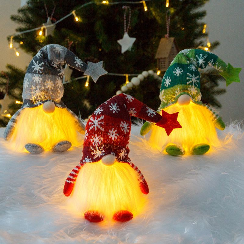 Božićna Lutka S Osvjetljenjem Rudolph Dwarf Gaceless Old Doll Ornament Ukrasi