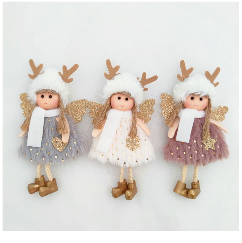Božićni Plišani Anđeoski Privjesak Dekoracije Slatke Lutke Djevojčice Darovi Privjesci Za Božićno Drvce
