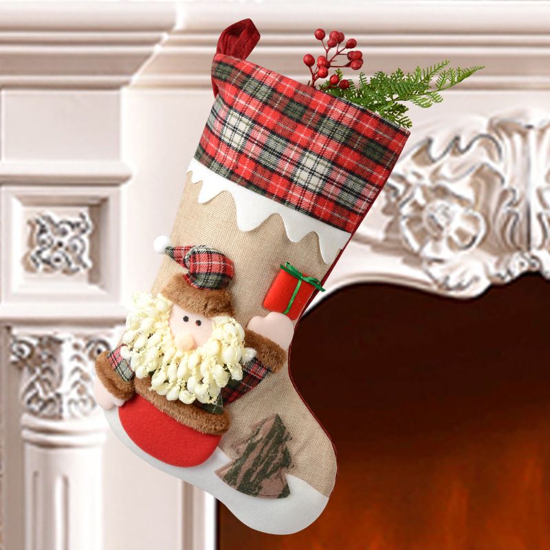 Božićni Ukrasi Božićne Čarape Poklon Vrećice Slatkiša Kreativni Privjesci