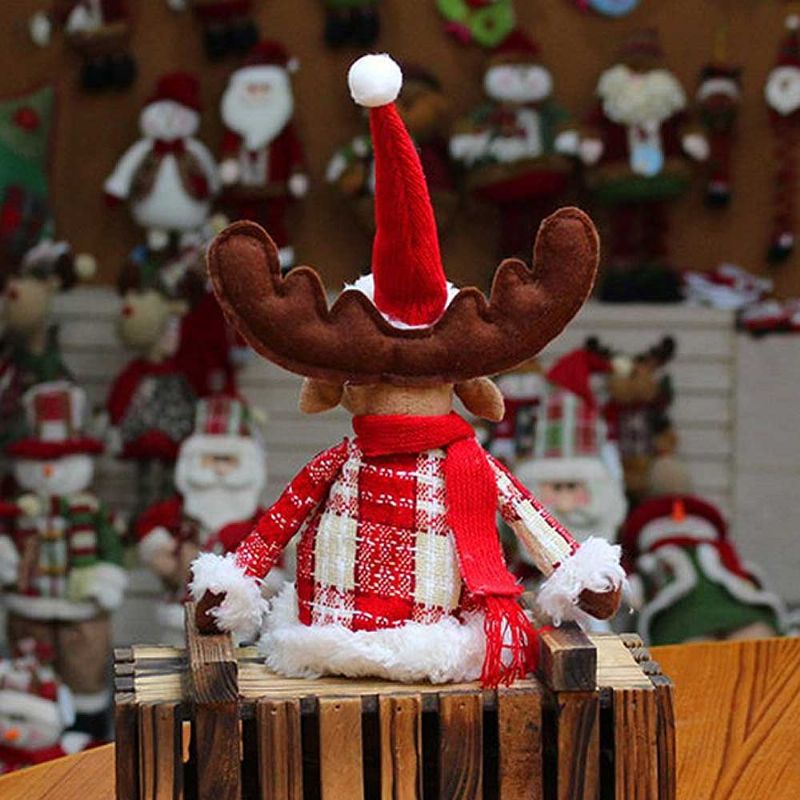 Božićni Ukrasi Elk Božićna Tkanina Sjedeći Položaj Lutke Božićne Kreativne Igračke