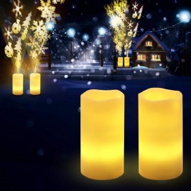 Ekološki Prihvatljiva Božićna Svjetla Za Projektor Snježne Padavine Unutarnja Led Svjetiljka Za Projekciju Svijeće Bez Plamena S Mjeračem Vremena Wiress Remote Dekoracija Doma