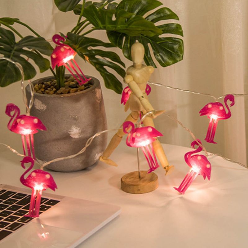Književni Flamingo Božićno Svjetlo Noćna Svjetiljka Za Festivalsku Dekoraciju Vodootporna Led Svjetlosna Žica Za Unutrašnju Ili Vanjsku Napajanje Baterije