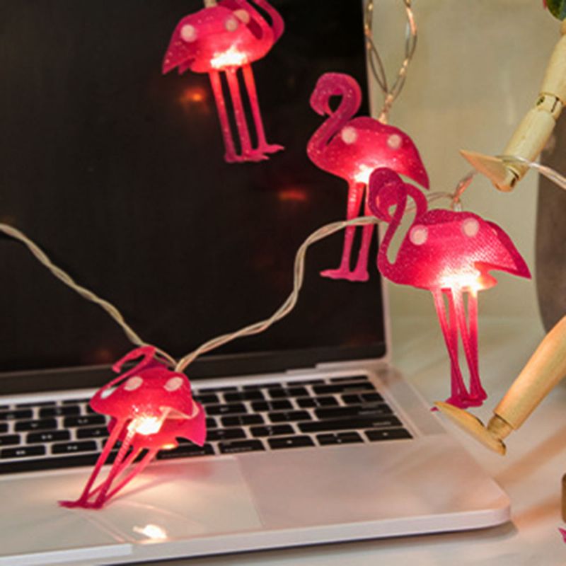 Književni Flamingo Božićno Svjetlo Noćna Svjetiljka Za Festivalsku Dekoraciju Vodootporna Led Svjetlosna Žica Za Unutrašnju Ili Vanjsku Napajanje Baterije