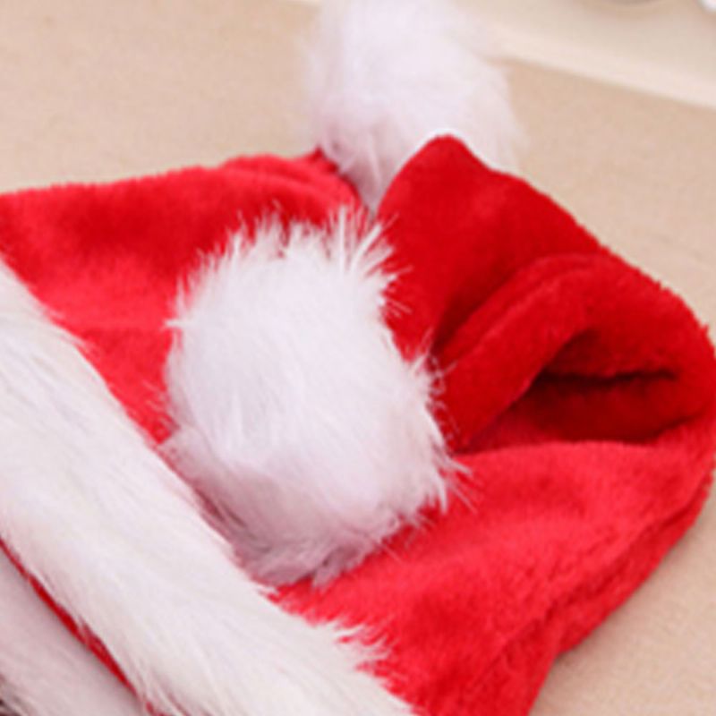 Obični Božićni Plišani Šeširi Djeda Mraza Kape Rekviziti Za Božićne Zabave Povećanje Debljine Ukrasi Za Odrasle I Djecu